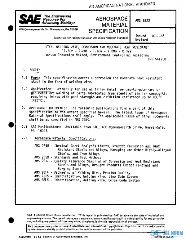 SAE AMS5822 PDF