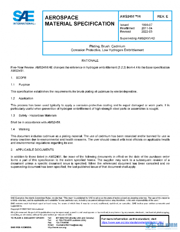 SAE AMS2451/4E PDF SAE AMS2451/4E PDF