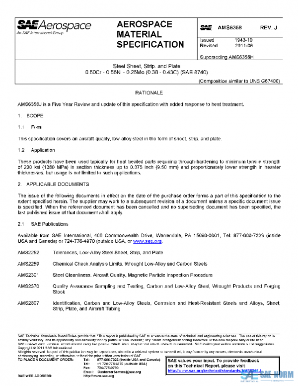 SAE AMS6358J PDF SAE AMS6358J PDF