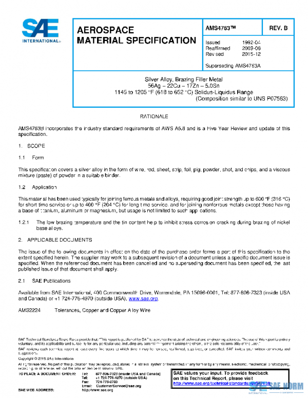 SAE AMS4763B PDF