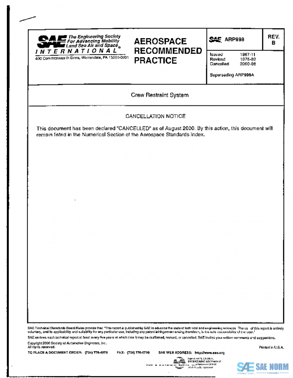 SAE ARP998B PDF