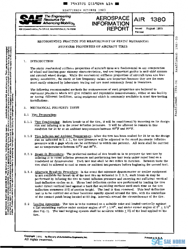 SAE AIR1380 PDF