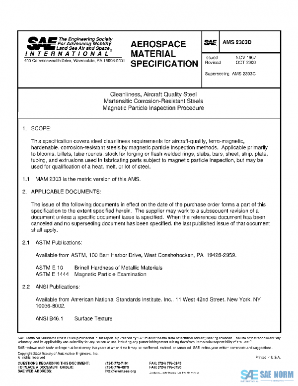 SAE AMS2303D PDF