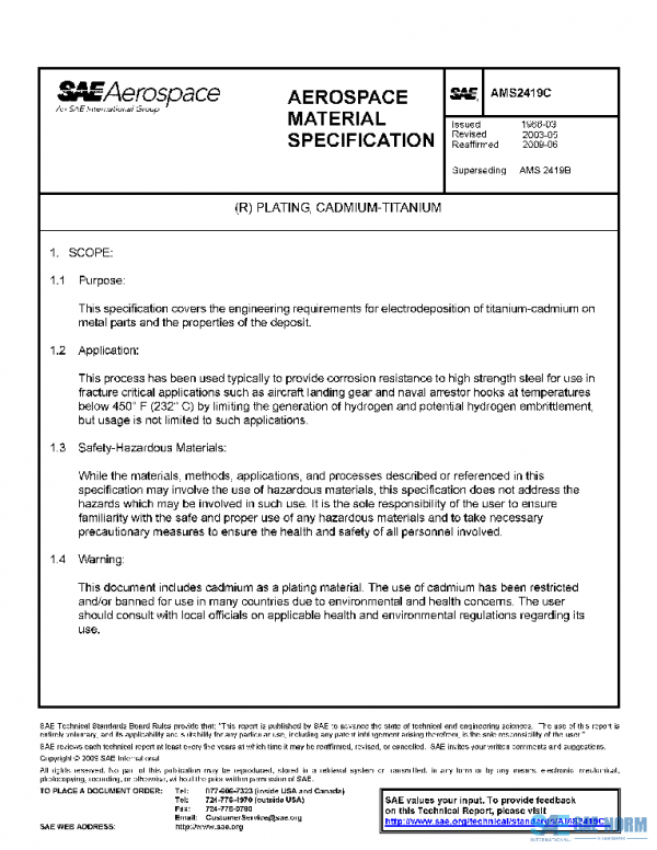 SAE AMS2419C PDF SAE AMS2419C PDF