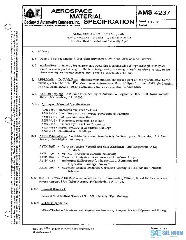 SAE AMS4237 PDF SAE AMS4237 PDF