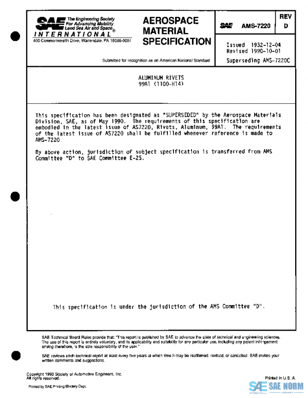 SAE AMS7220D PDF