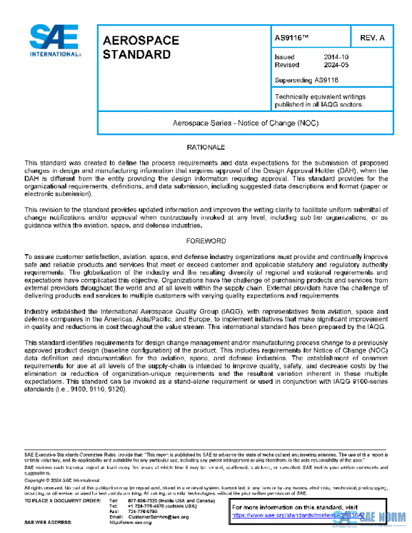 SAE AS9116A PDF SAE AS9116A PDF