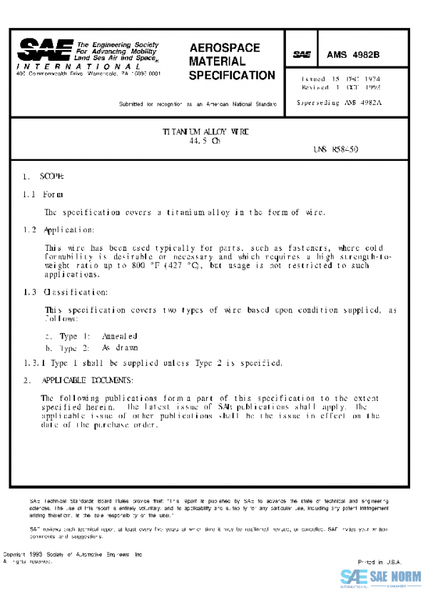 SAE AMS4982B PDF SAE AMS4982B PDF