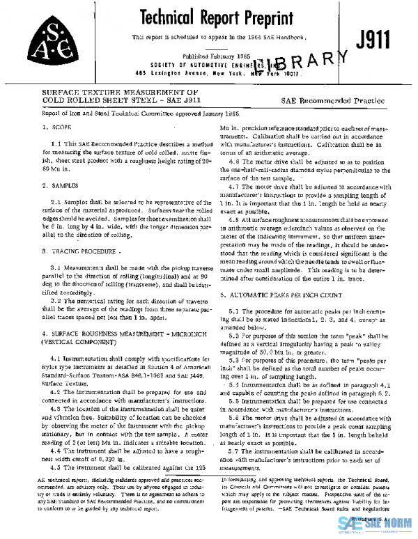 SAE J911_196501 PDF