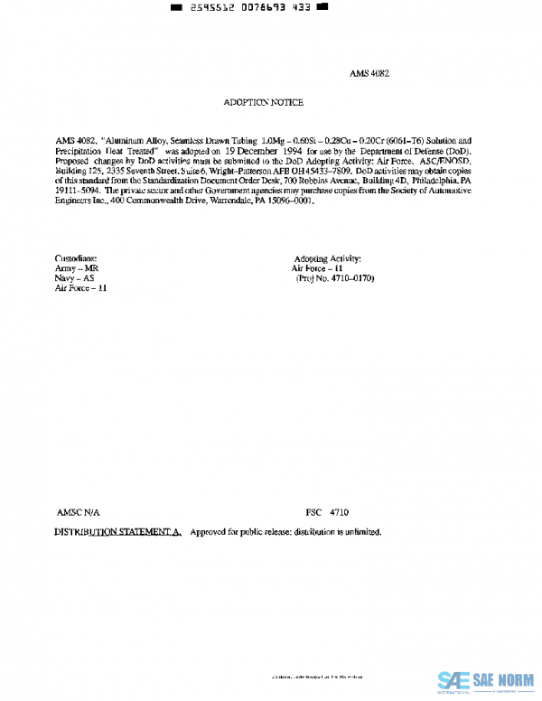 SAE AMS4082M PDF SAE AMS4082M PDF