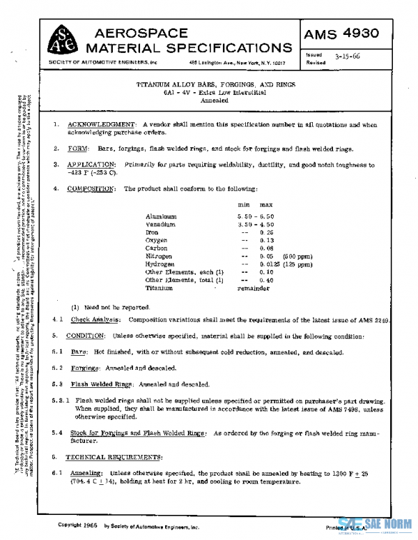 SAE AMS4930 PDF SAE AMS4930 PDF