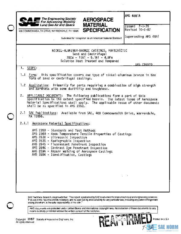 SAE AMS4881A PDF SAE AMS4881A PDF