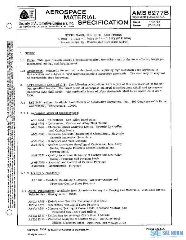 SAE AMS6277B PDF SAE AMS6277B PDF