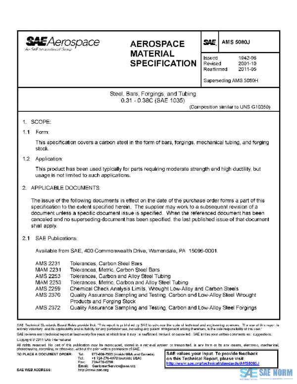 SAE AMS5080J PDF