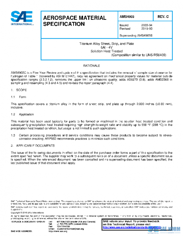 SAE AMS4903C PDF