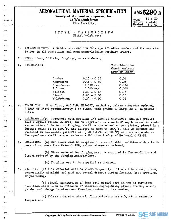 SAE AMS6290B PDF SAE AMS6290B PDF