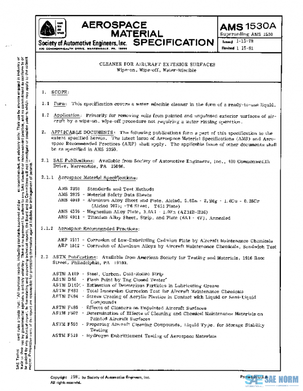 SAE AMS1530A PDF