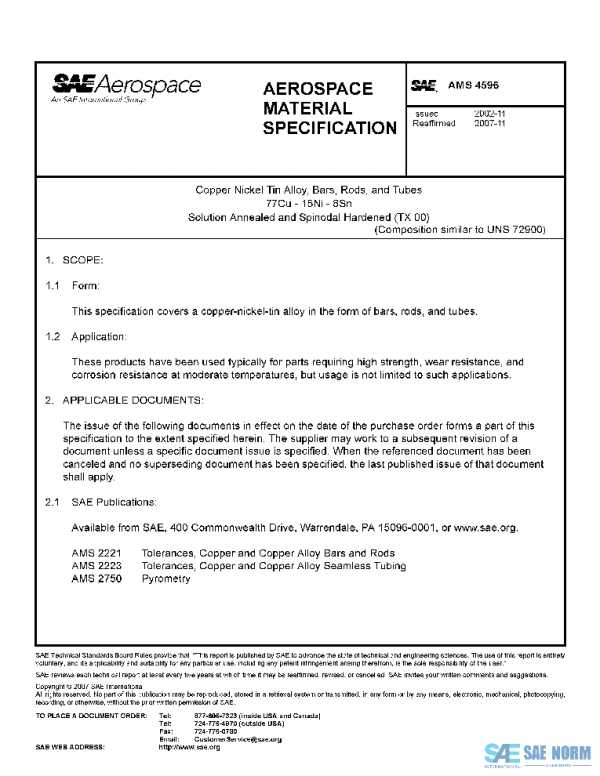 SAE AMS4596 PDF
