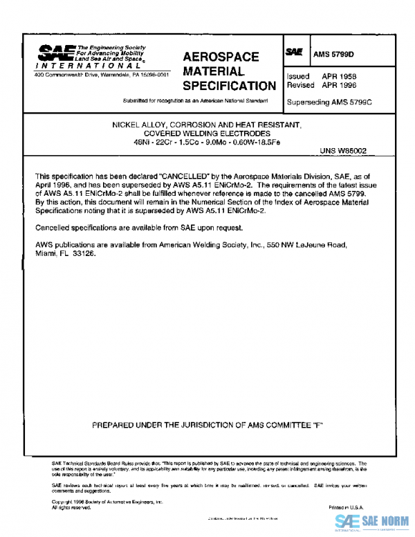 SAE AMS5799D PDF