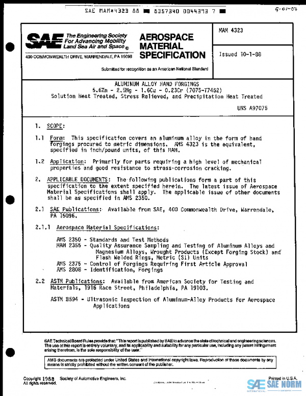 SAE MAM4323 PDF SAE MAM4323 PDF