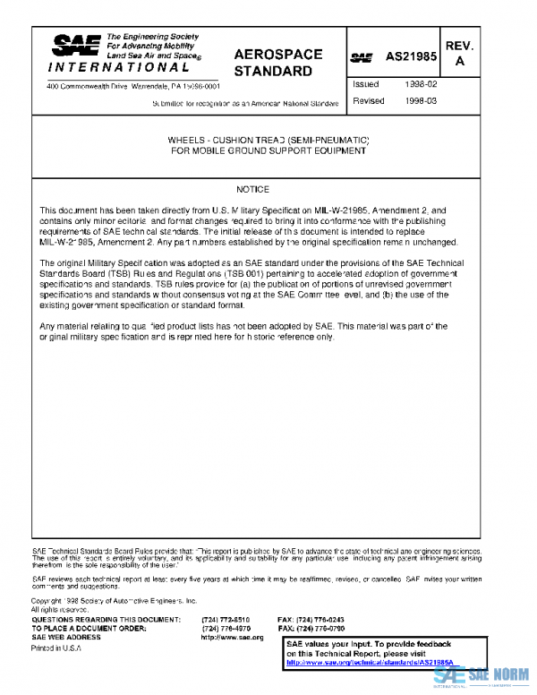 SAE AS21985A PDF SAE AS21985A PDF