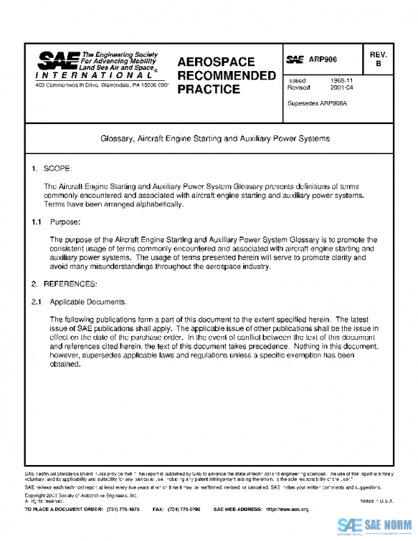 SAE ARP906B PDF