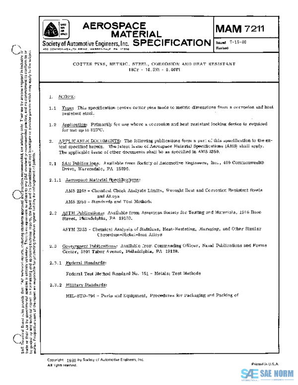 SAE MAM7211 PDF