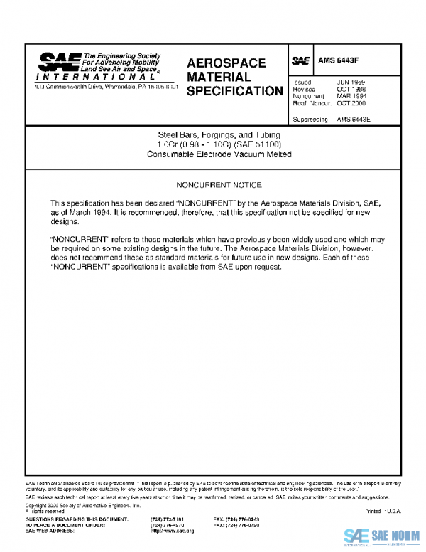 SAE AMS6443F PDF SAE AMS6443F PDF