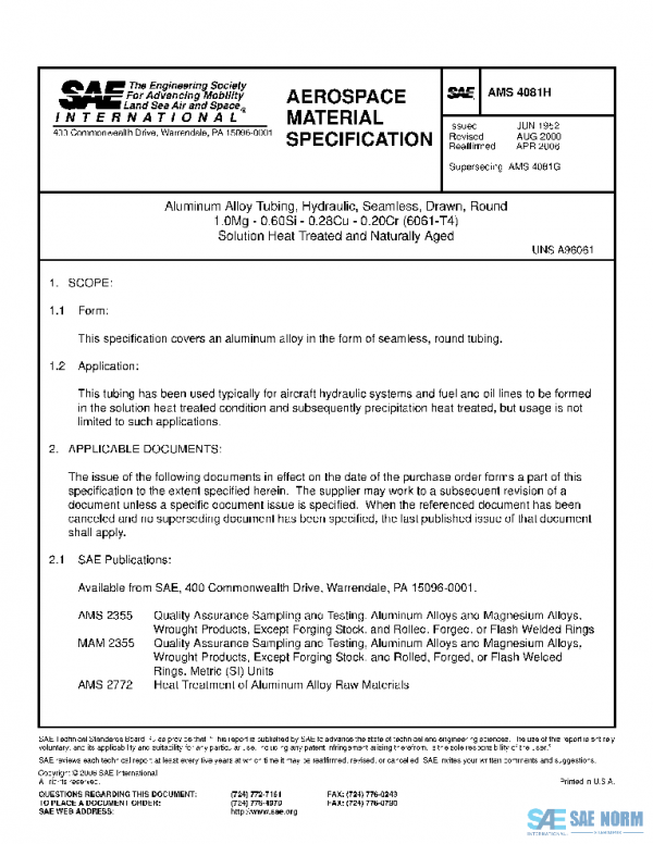 SAE AMS4081H PDF