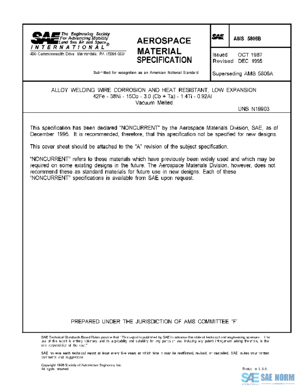 SAE AMS5806B PDF