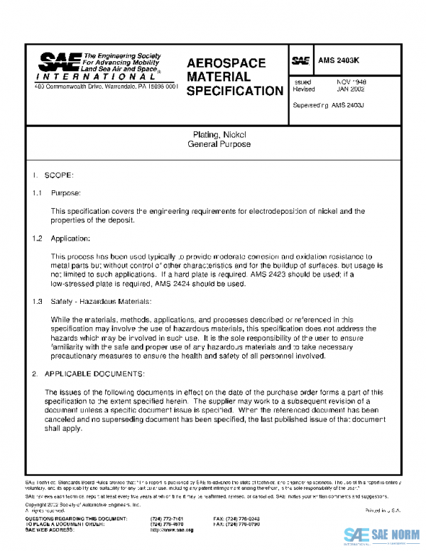 SAE AMS2403K PDF SAE AMS2403K PDF