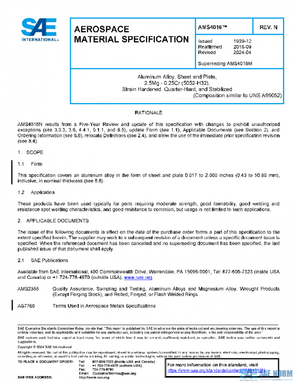 SAE AMS4016N PDF