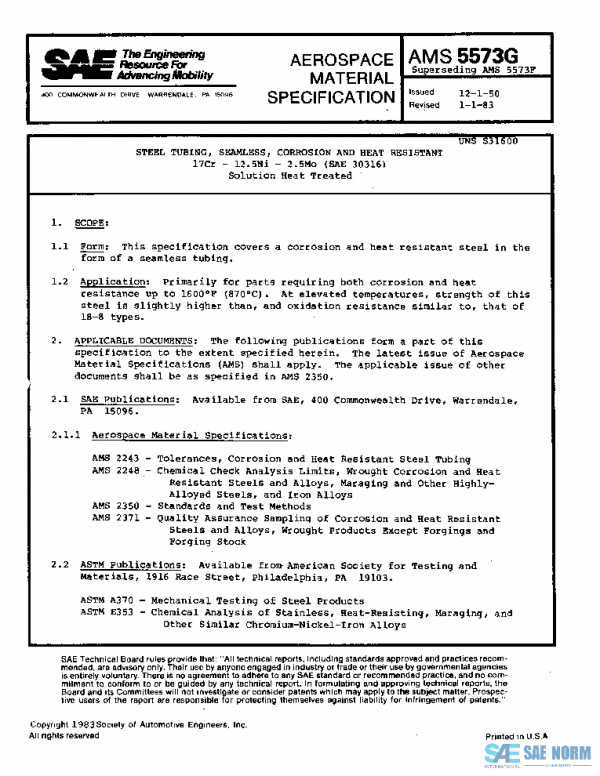 SAE AMS5573G PDF
