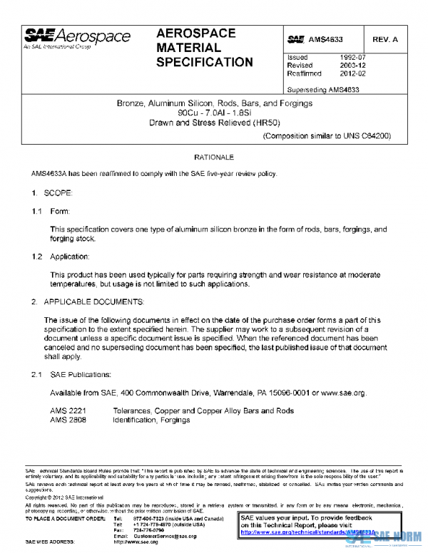 SAE AMS4633A PDF