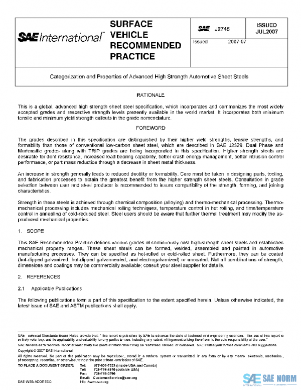 SAE J2745_200707 PDF SAE J2745_200707 PDF