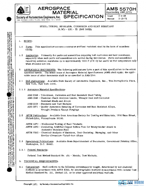 SAE AMS5570H PDF SAE AMS5570H PDF