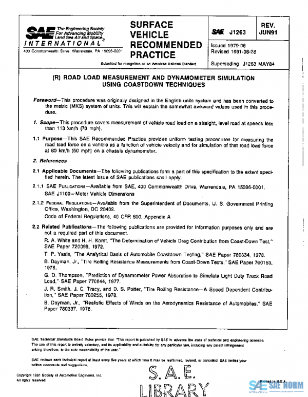 SAE J1263_199106 PDF