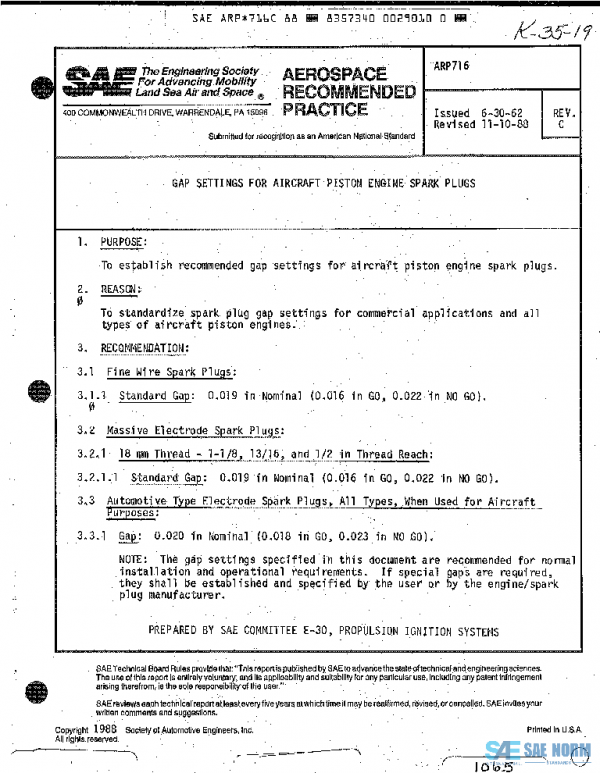 SAE ARP716C PDF SAE ARP716C PDF