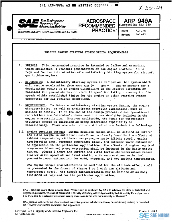 SAE ARP949A PDF