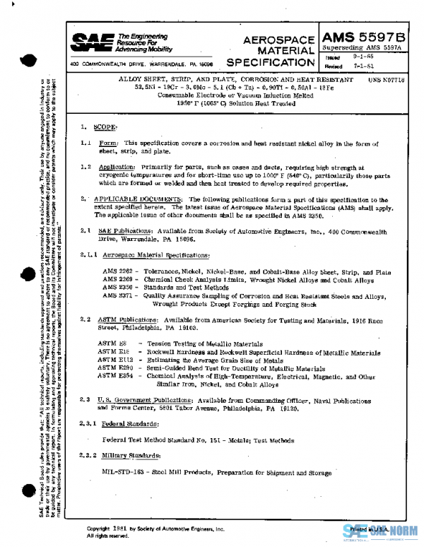 SAE AMS5597B PDF SAE AMS5597B PDF