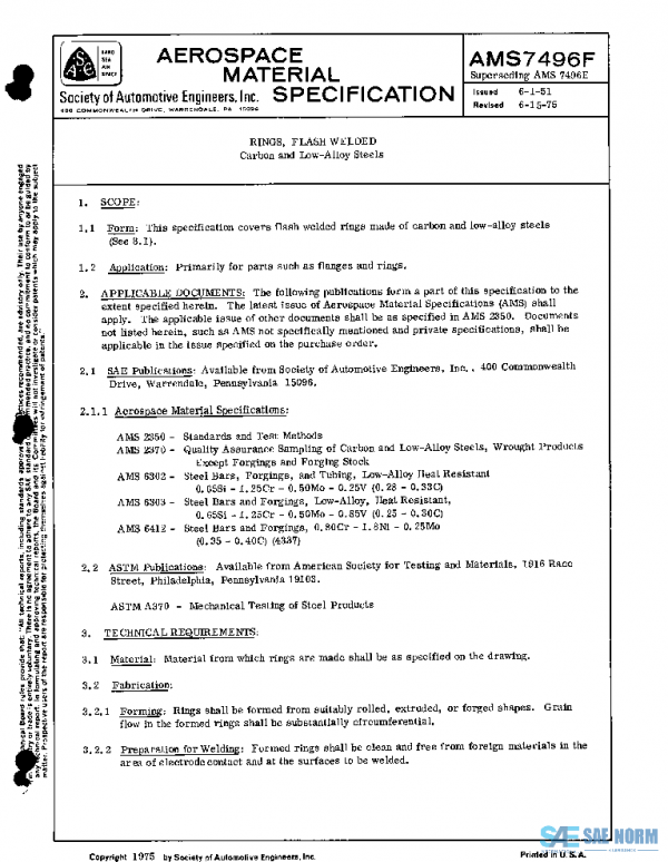 SAE AMS7496F PDF SAE AMS7496F PDF