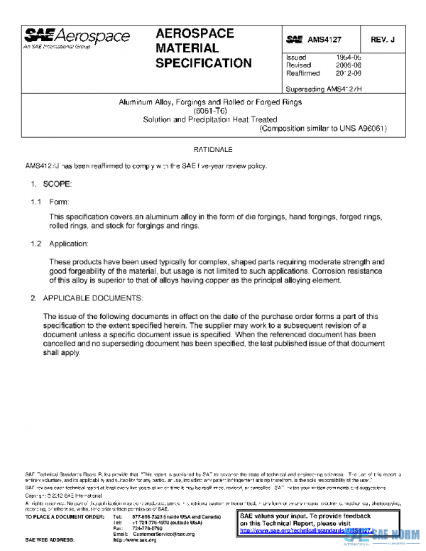 SAE AMS4127J PDF SAE AMS4127J PDF