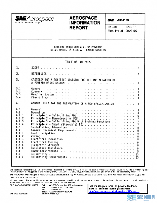 SAE AIR4165 PDF SAE AIR4165 PDF