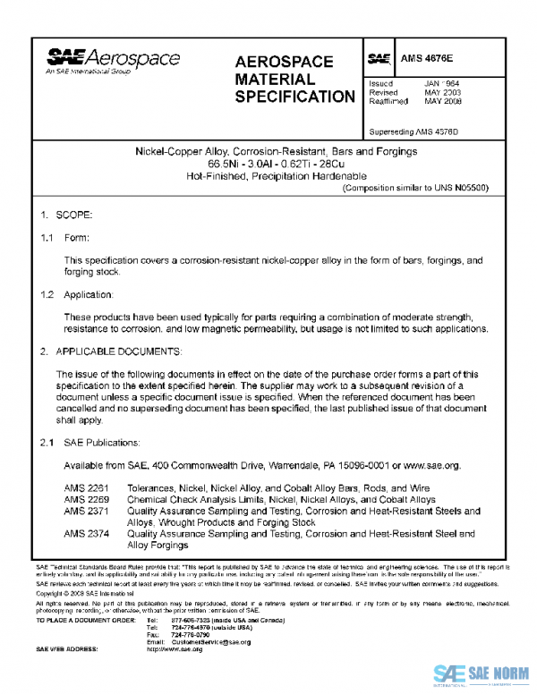 SAE AMS4676E PDF