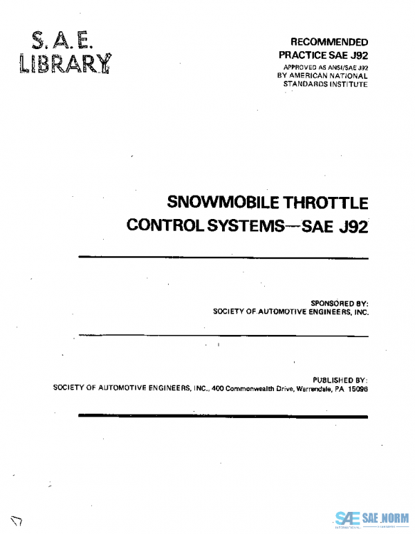 SAE J92_197609 PDF