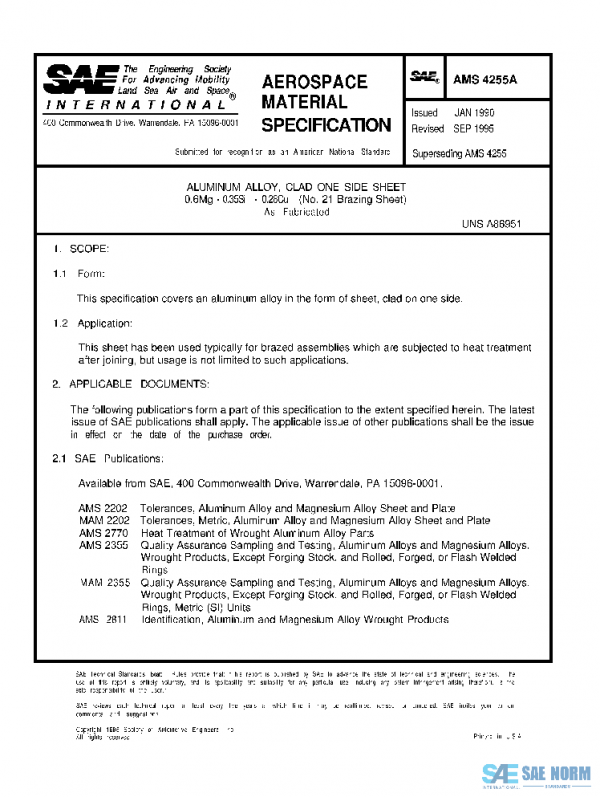 SAE AMS4255A PDF