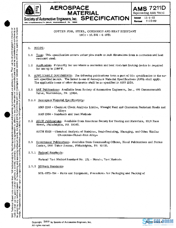 SAE AMS7211D PDF SAE AMS7211D PDF