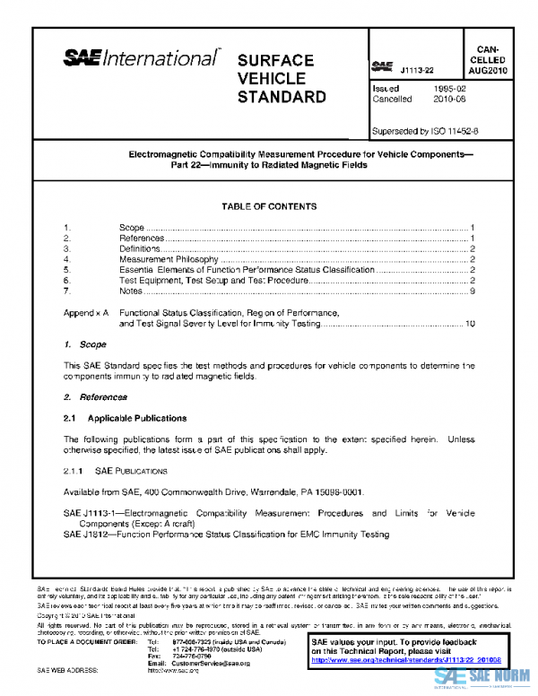 SAE J1113/22_201008 PDF