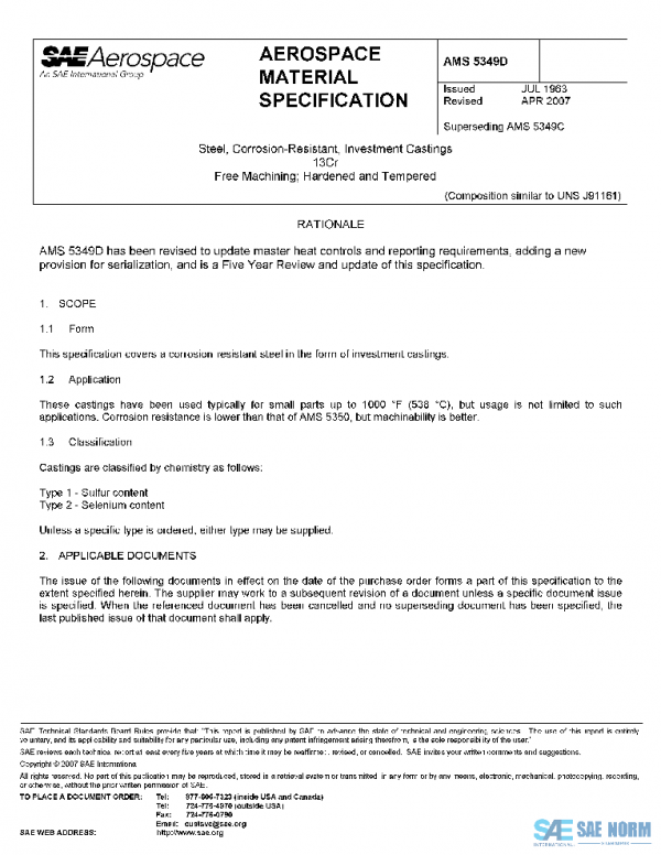 SAE AMS5349D PDF