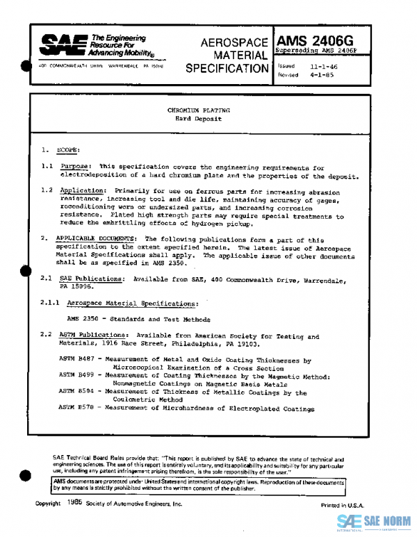 SAE AMS2406G PDF SAE AMS2406G PDF